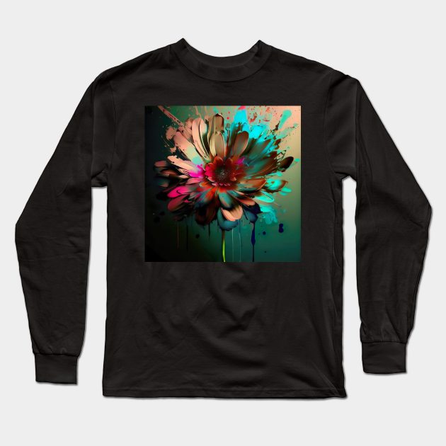 Floral Artwork Designs Long Sleeve T-Shirt by Flowers Art by PhotoCreationXP